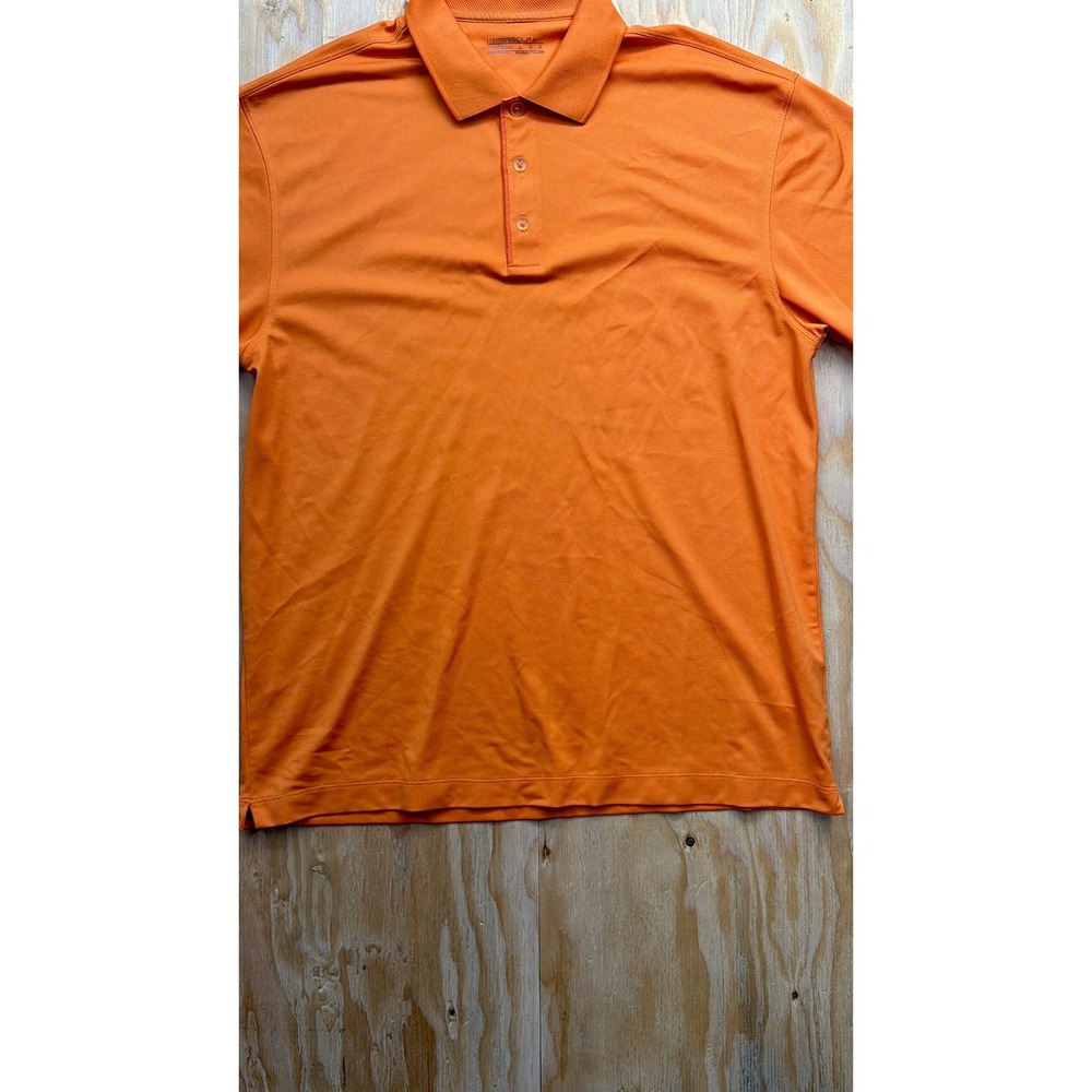 Nike Golf Mens Dri-FIT Victory Polo Shirt Orange Large Short Sleeve Swoosh